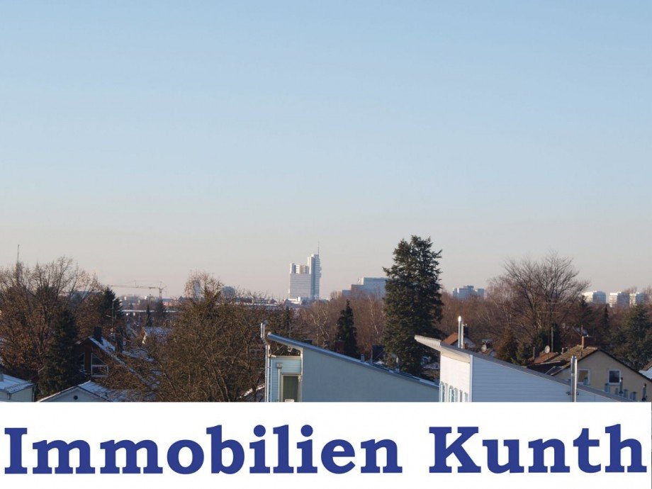 Ausblick von der Westterrasse Dachgeschosswohnung M�nchen