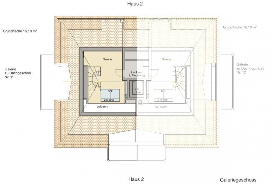 Grundriss Whg. 11 Galerie Dachgeschosswohnung M�nchen