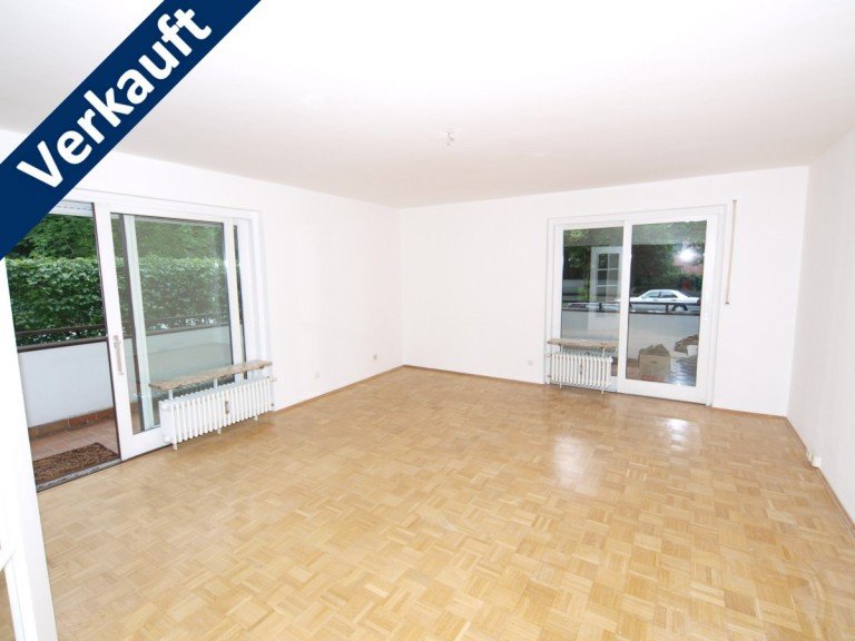 Verkauft Wohnzimmer M�nchen Erdgeschosswohnung M�nchen - Harlaching Gute Lage, Sauna, Schwimmbad, 2 Balkone, gro�er Gemeinschaftsgarten