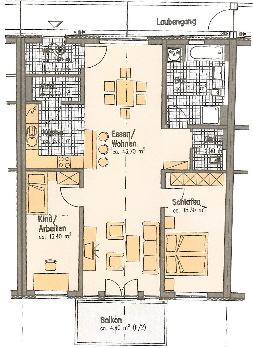 Grundriss 12 1OG Etagenwohnung M�nchen