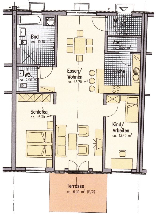 Grundriss 07 EG Wohnung M�nchen