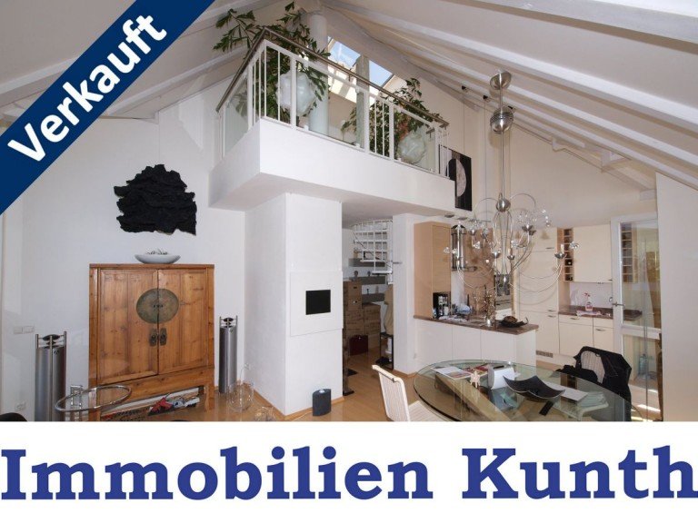 Wohnzimmer M�nchen Dachgeschosswohnung M�nchen - Waldtrudering - Luxuri�se Residenz mit Galerie in repr�sentativer Stadtvilla.