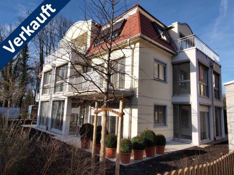 Verkauft Haus 1 S�dansicht M�nchen Terrassenwohnung M�nchen - Obermenzing - Villa Whg.01 Garten + SW Terrasse,