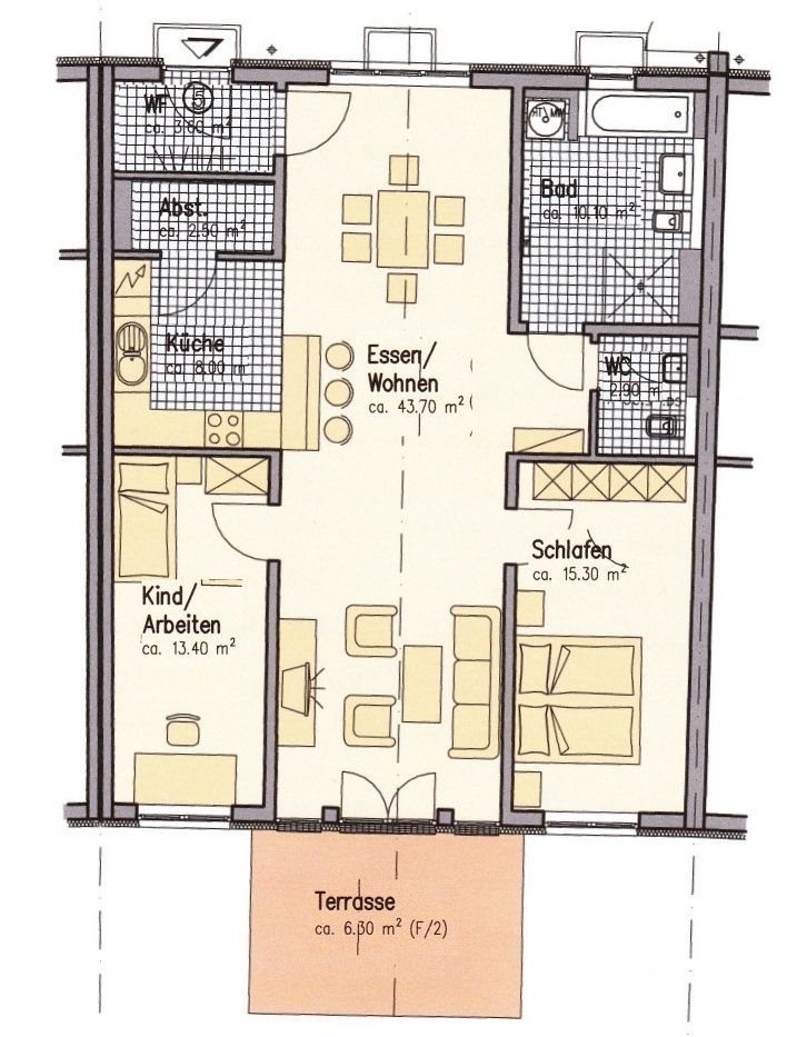 Grundriss 04 EG Terrassenwohnung M�nchen