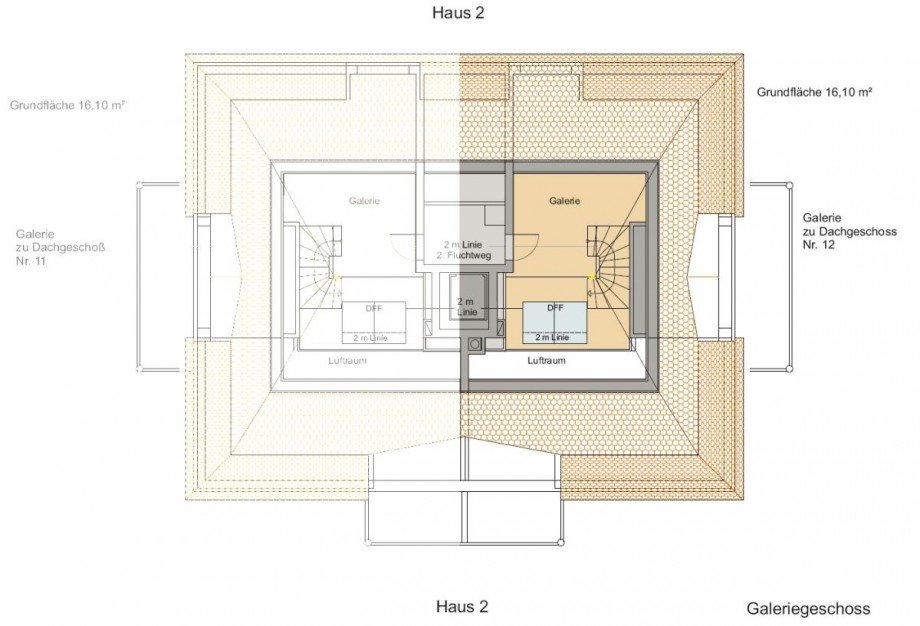 Grundriss Whg. 12 Galerie Dachgeschosswohnung M�nchen
