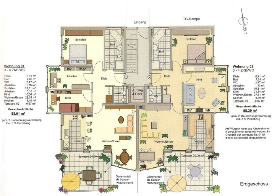Eg Grundriss Gesamt Terrassenwohnung M�nchen