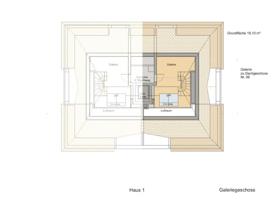 Grundriss Whg. 6 Galerie Dachgeschosswohnung M�nchen